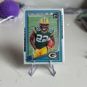 🔥 2025 Matthew Golden Panini Donruss Optic Rated Rookie Card. Green Bay